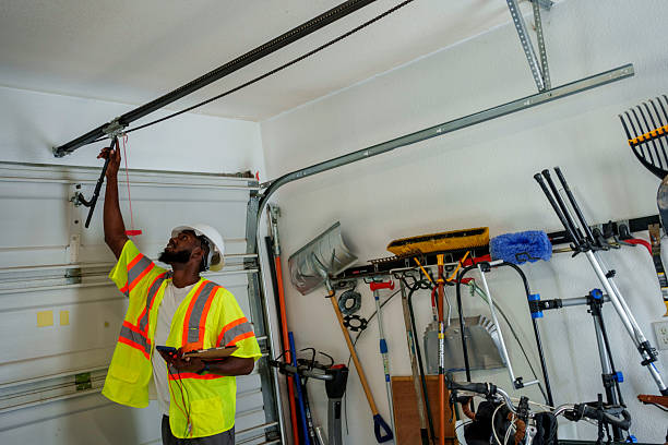 Professional Garage Door Maintenance technician working in Angwin, CA
